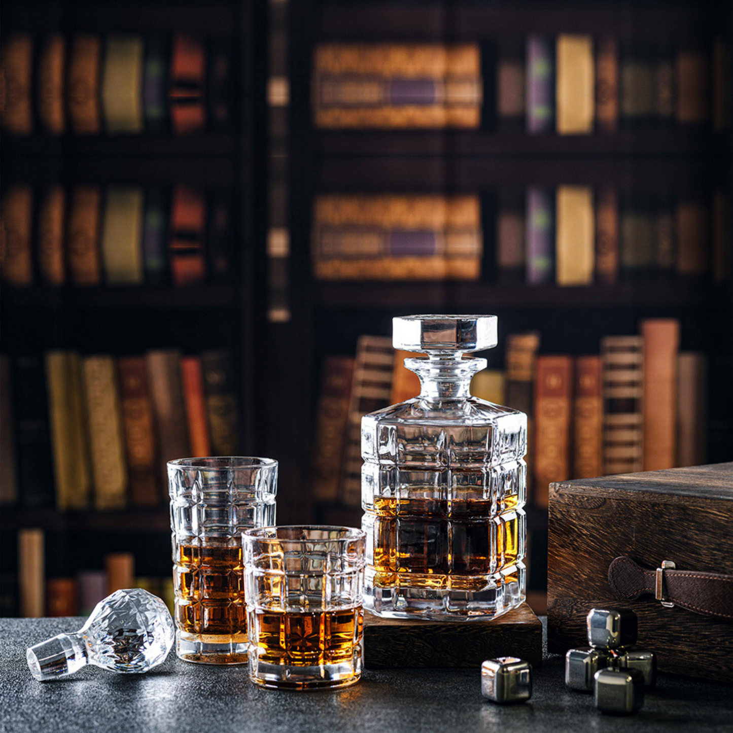 Whiskey Glasses 10oz Premium Scotch Glasses Set of 2 Old Fashioned Whiskey - HomeWondersUSA