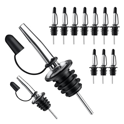 12 Pack Stainless Steel Classic Bottle Pourers - A&A Wonders