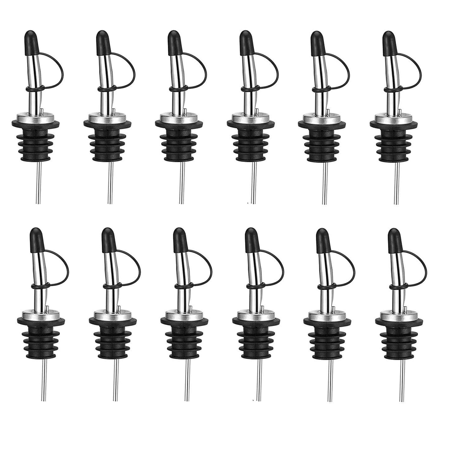 12 Pack Stainless Steel Classic Bottle Pourers - A&A Wonders