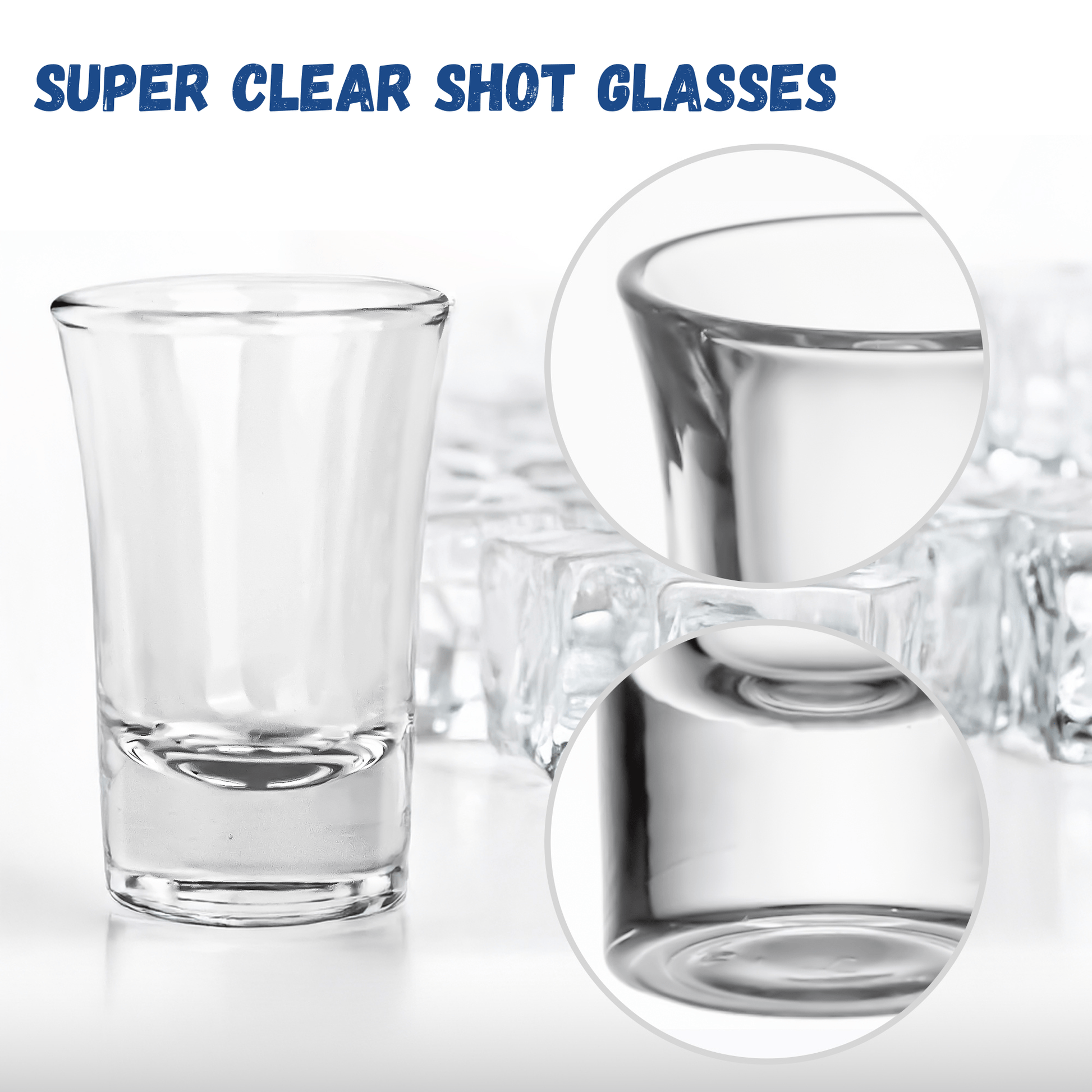 1.5 Oz Shot Glasses Set Of 8 With Heavy Base Shot Glass Set - Clear - A&A Wonders
