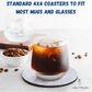 Premium Felt Coasters for Drink Set of 18 Pcs - (Round)
