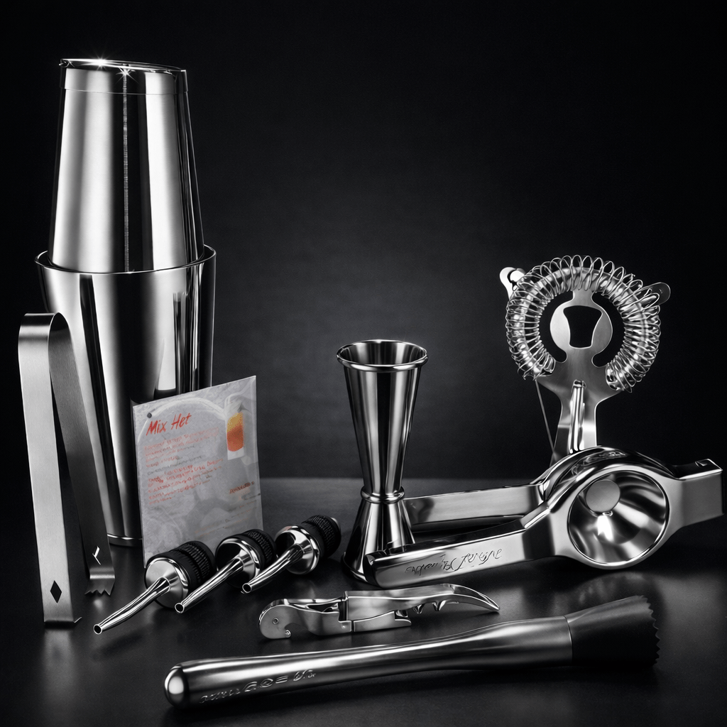 A&A Wonders Complete Cocktail Shaker Set - 13 - Piece Bartender Kit - A&A Wonders
