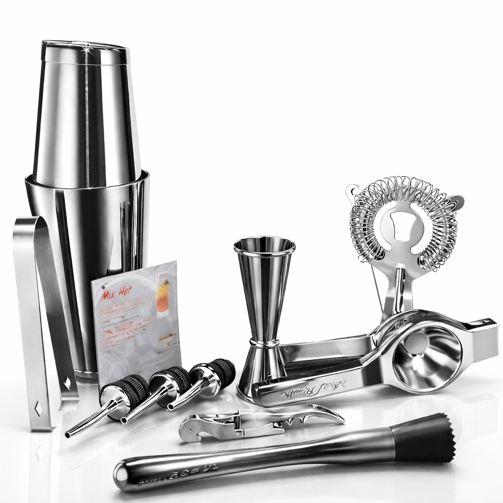 A&A Wonders Complete Cocktail Shaker Set - 13 - Piece Bartender Kit - A&A Wonders