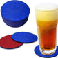 Premium Felt Coasters for Drink, by AA Wonders (Wine Red/Royal Blue) - A&A Wonders