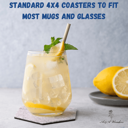 Premium Felt Coasters for Drink Set of 18 Pcs - (hexagon) - A&A Wonders