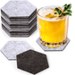 Premium Felt Coasters for Drink Set of 18 Pcs - (hexagon) - A&A Wonders