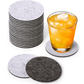Premium Felt Coasters for Drink Set of 18 Pcs - (Round) - A&A Wonders