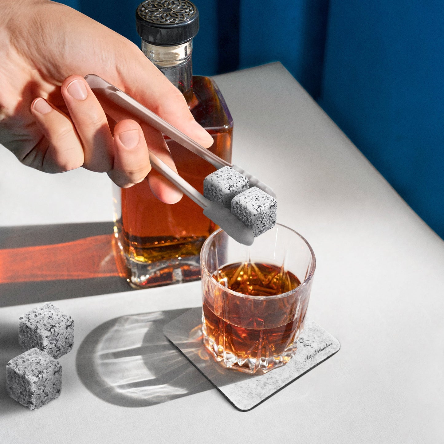 Premium Whiskey Stones 100% Natural Granite Set Of 9 Chilling Rocks Stone - A&A Wonders