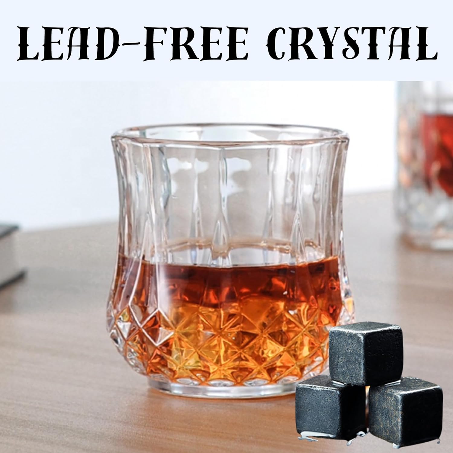 Whiskey Glasses 10oz Premium Scotch Glasses Set of 2 Old Fashioned Whiskey - A&A Wonders