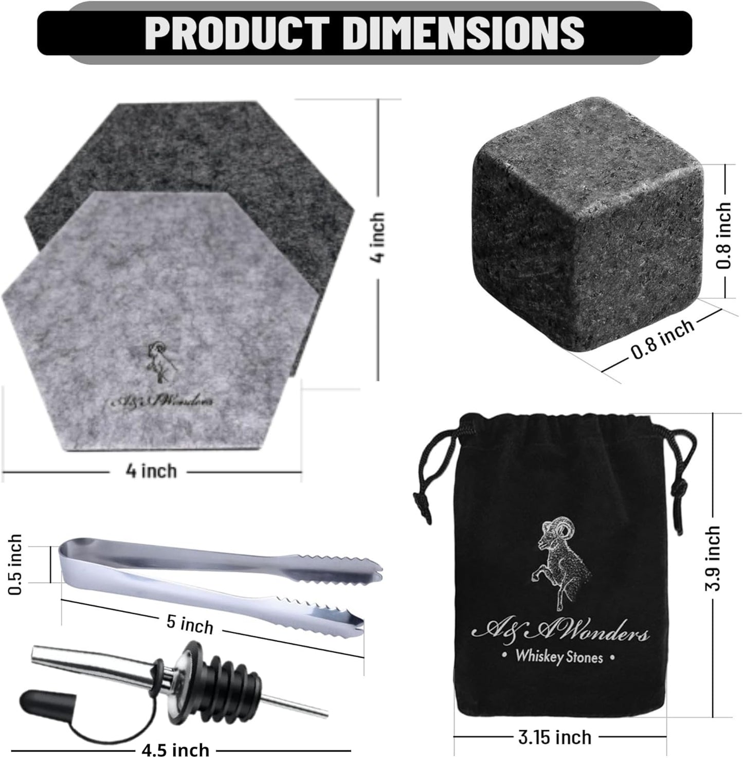 Whiskey Glasses 10oz Premium Scotch Glasses Set of 2 Old Fashioned Whiskey - A&A Wonders