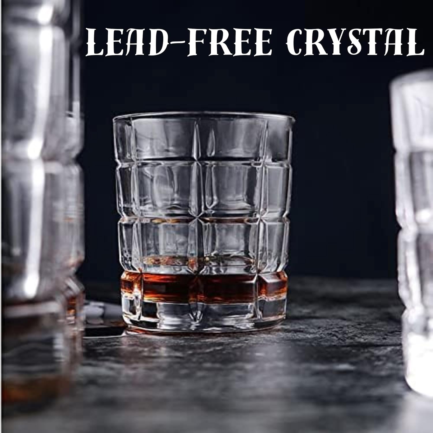 Whiskey Glasses 10oz Premium Scotch Glasses Set of 2 Old Fashioned Whiskey - A&A Wonders