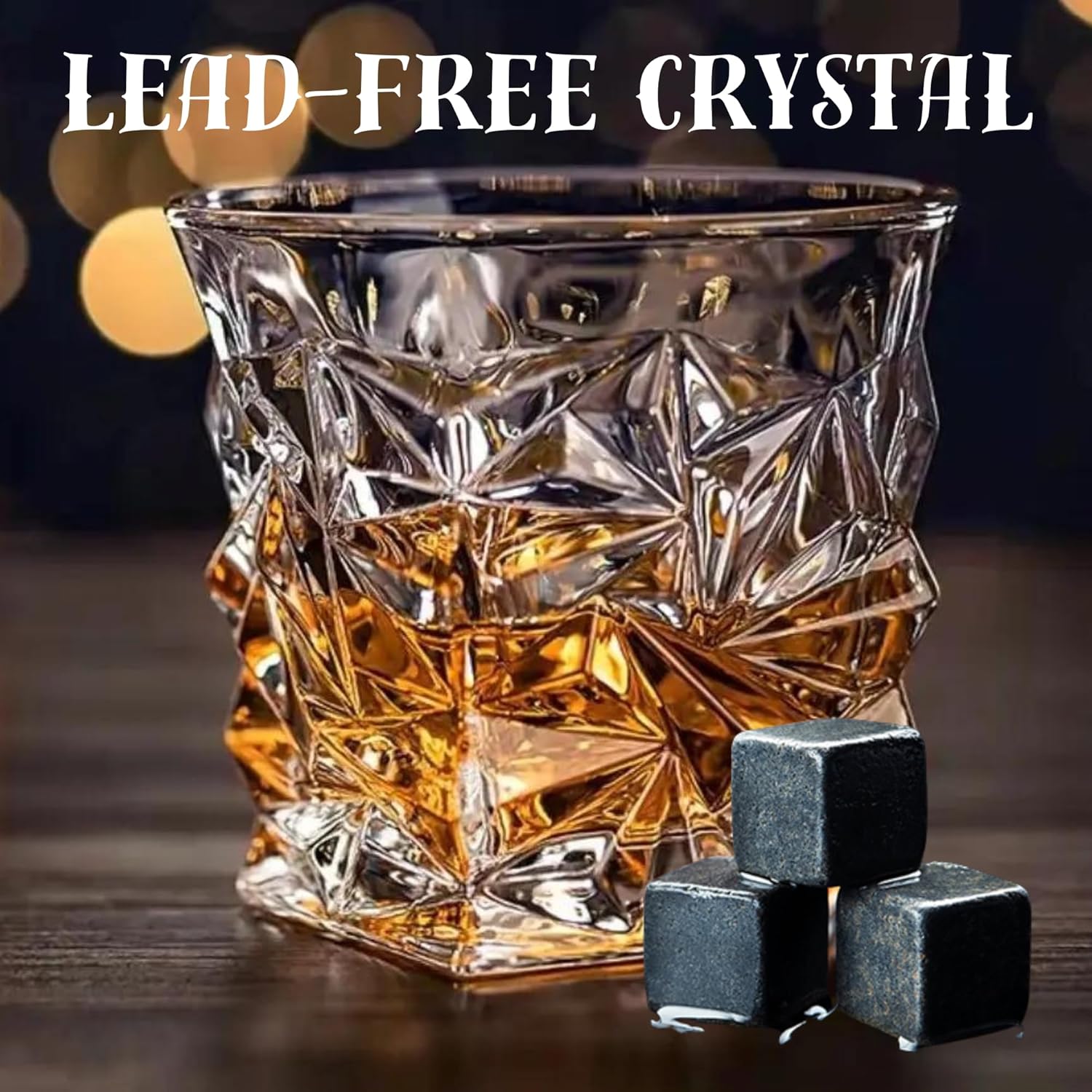 Whiskey Glasses 9oz Premium Scotch Glasses Set of 2 - Old Fashioned Whiskey - A&A Wonders