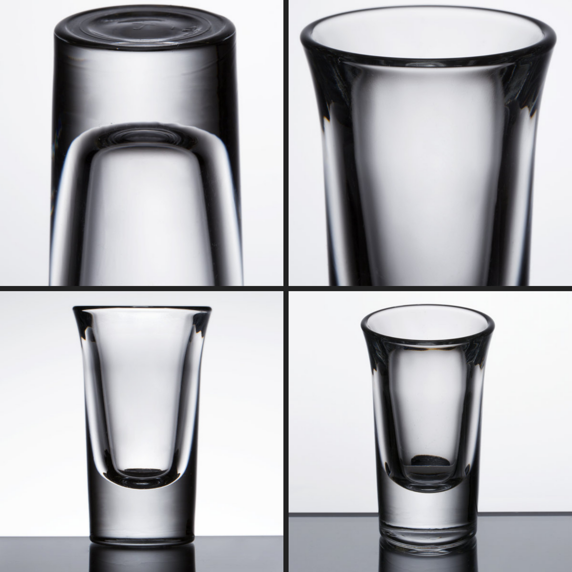 1.2 oz Shot Glasses Set of 6, Heavy Base - Clear - HomeWondersUSA