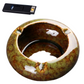 Round Glossy Ceramic Ashtrays + Flameless Lighter (GREENISH) - HomeWondersUSA