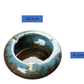 Round Glossy Ceramic Ashtrays + Flameless Lighter (BLUISH) - A&A Wonders