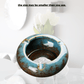 Round Glossy Ceramic Ashtrays + Flameless Lighter (BLUISH) - A&A Wonders