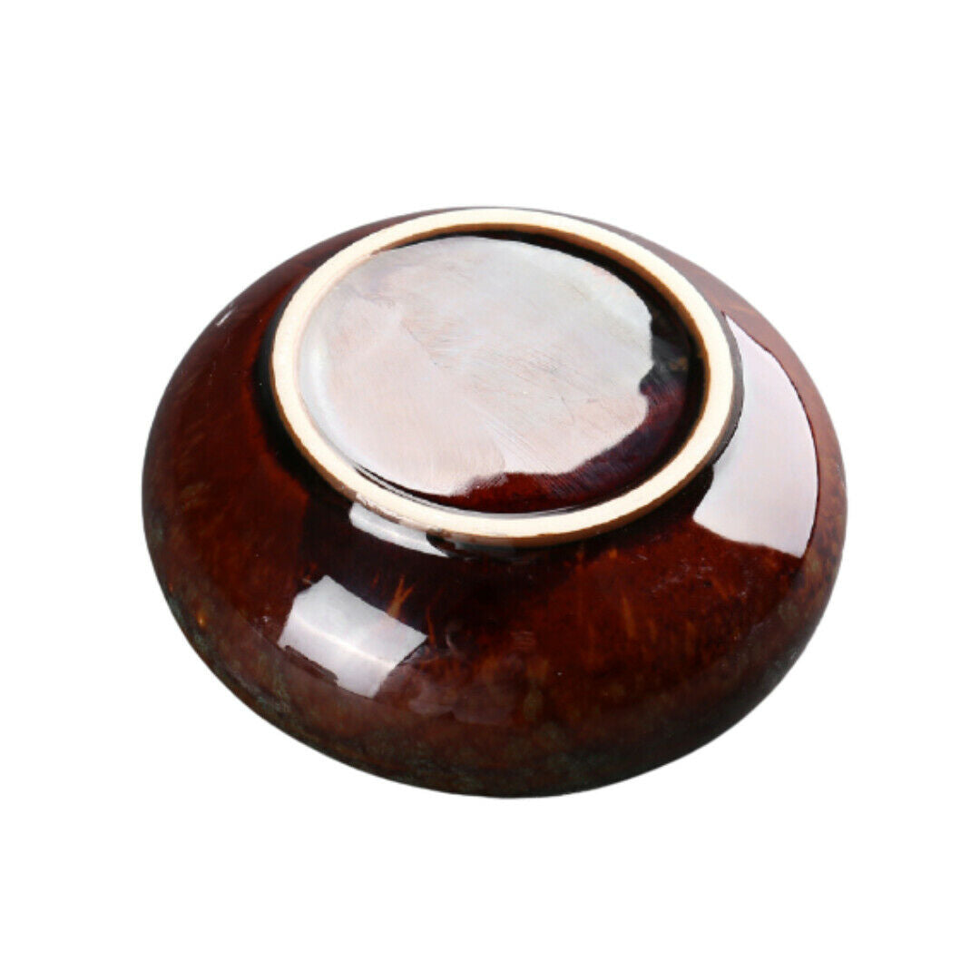 Round Glossy Ceramic Ashtrays + Flameless Lighter (WHITISH) - HomeWondersUSA