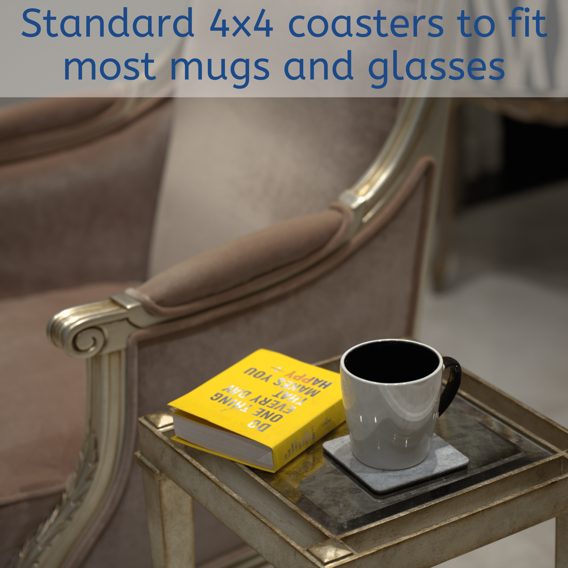 Premium Felt Coasters for Drink Set of 18 Pcs - (square/circle/hexagon) - HomeWondersUSA