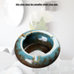 Round Glossy Ceramic Ashtrays + Flameless Lighter (BLUISH) - HomeWondersUSA