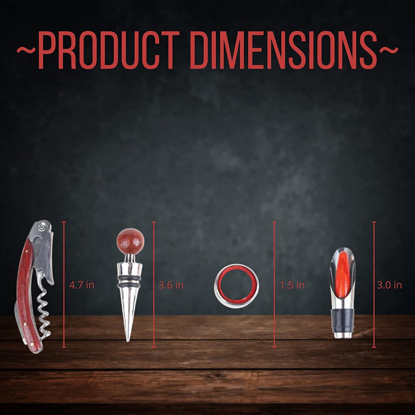 Wine Accessories Set Of 4 Pcs Bottle Opener - A&A Wonders